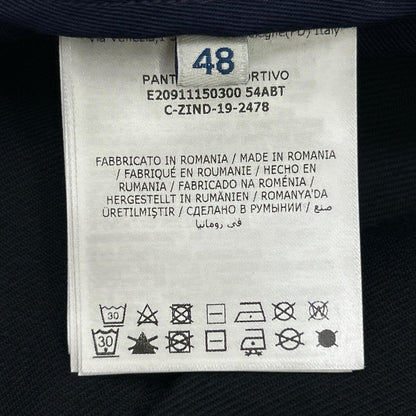 MONCLER Moncler Made in 2019 Navy wool PANTALONE SPORTIVO rolled-up slacks pants Bottoms
