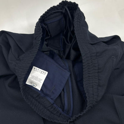 MONCLER Moncler Made in 2019 Navy wool PANTALONE SPORTIVO rolled-up slacks pants Bottoms