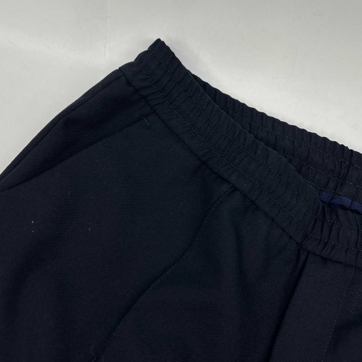 MONCLER Moncler Made in 2019 Navy wool PANTALONE SPORTIVO rolled-up slacks pants Bottoms