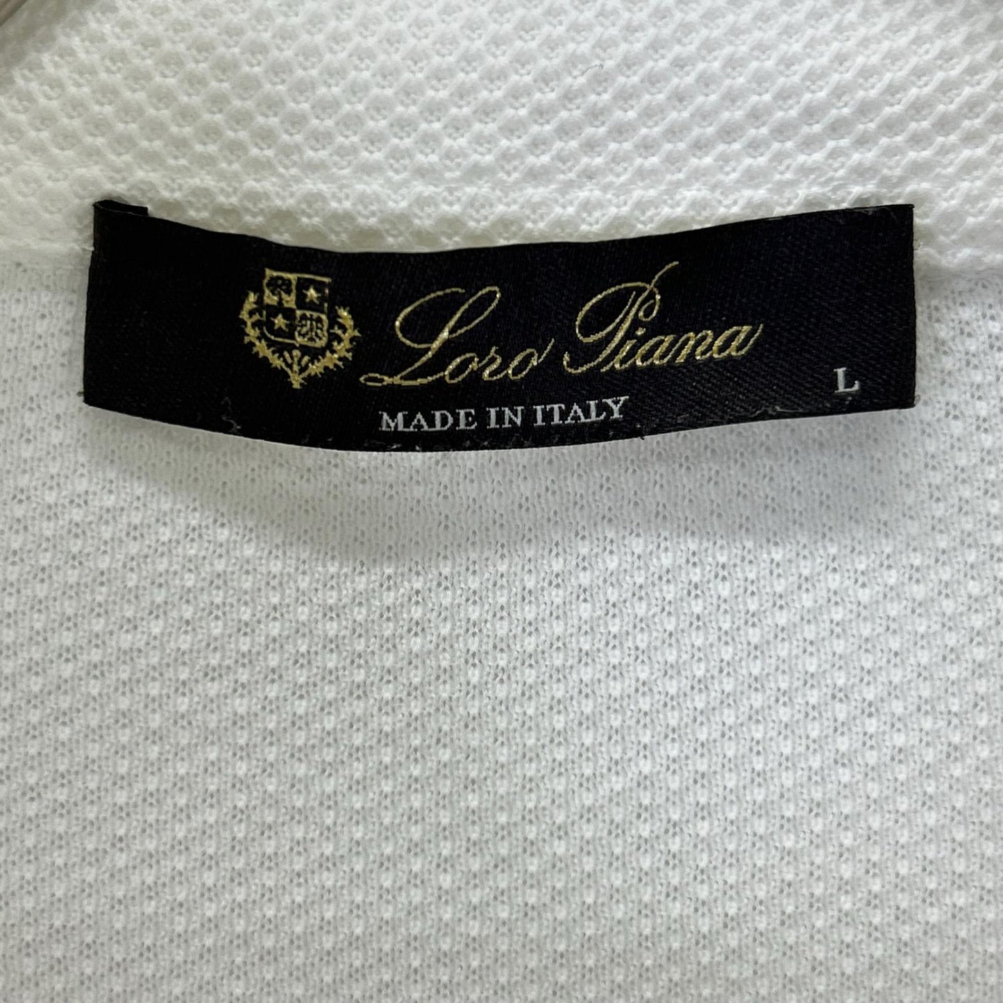 Loro Piana ロロピアーナ FAI1311 オプティカルホワイト プルオーバー長袖ポロシャツ トップス
