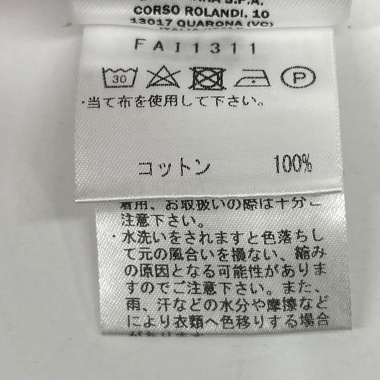 Loro Piana ロロピアーナ FAI1311 オプティカルホワイト プルオーバー長袖ポロシャツ トップス