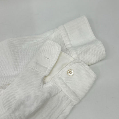 Loro Piana ロロピアーナ FAI1311 オプティカルホワイト プルオーバー長袖ポロシャツ トップス