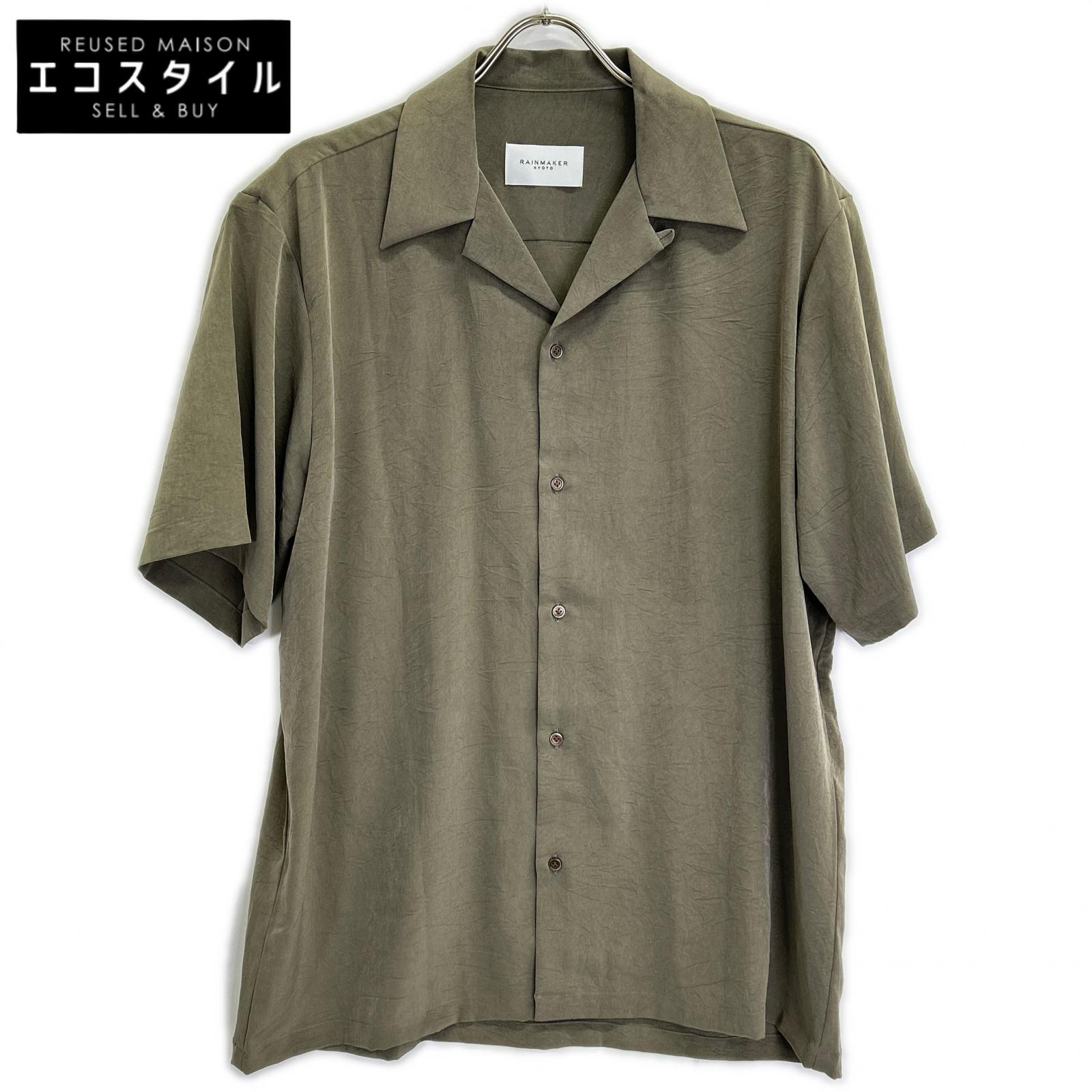 RM251-024 25SS 灰褐色/卡其 OPEN COLLAR S/S SHIRT 短袖衬衫 上衣 46 男士