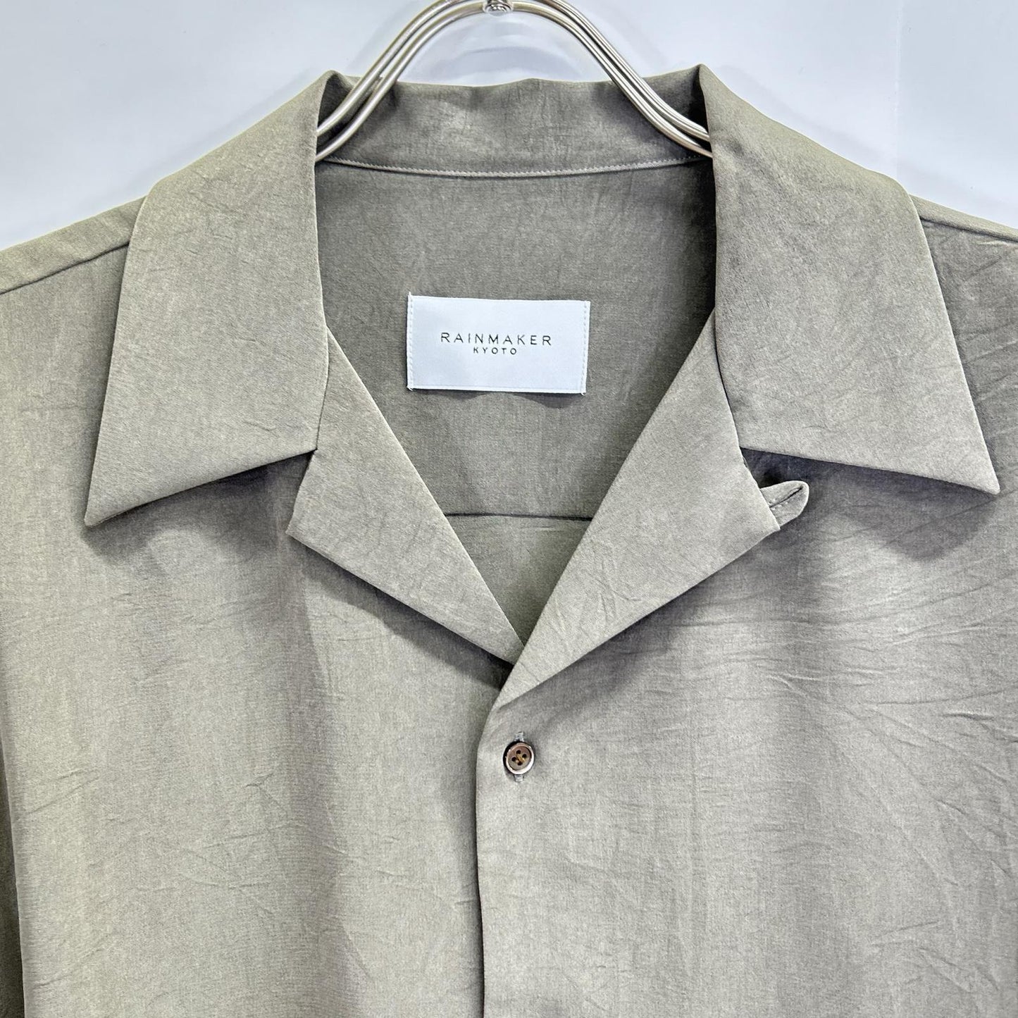 RM251-024 25SS ﾄｰﾌﾟ/ｶｰｷ OPEN COLLAR S/S SHIRT 半袖ｼｬﾂ トップス 46 メンズ