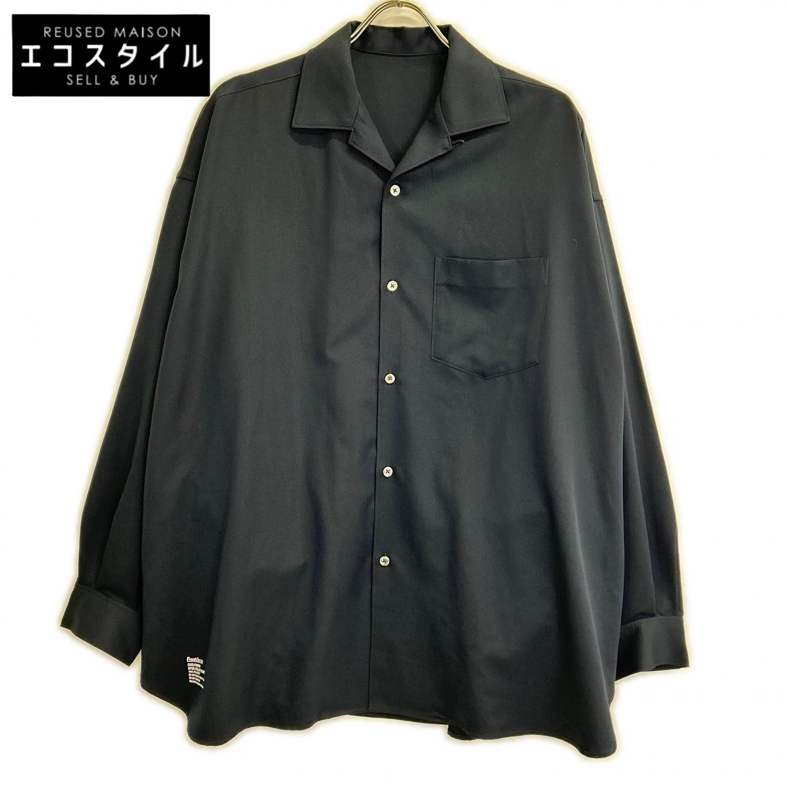 FSW-23-SH-109 Navy Micro Typewriter Corporate Regular Collar Shirt Long Sleeve Shirt Tops M Men's