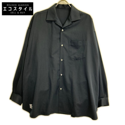 FSW-23-SH-109 Navy Micro Typewriter Corporate Regular Collar Shirt Long Sleeve Shirt Tops M Men's
