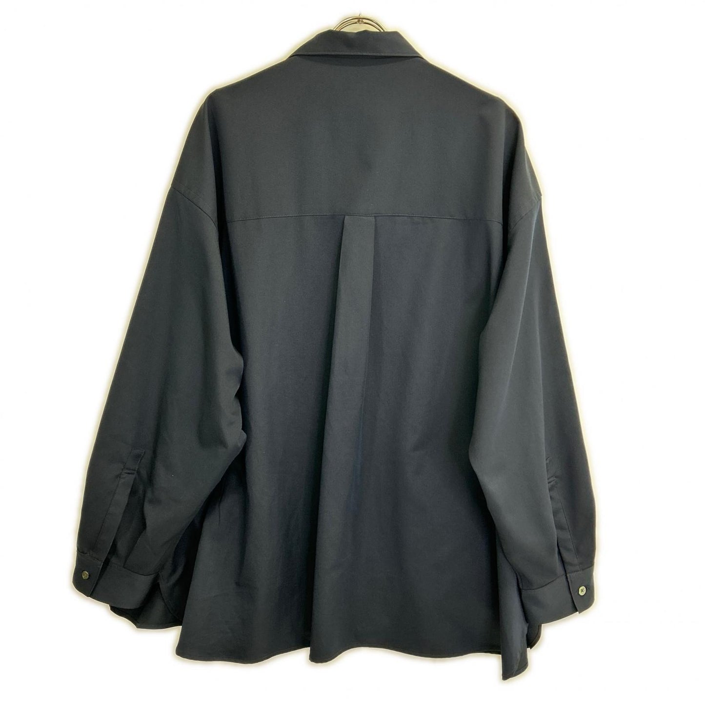 FSW-23-SH-109 Navy Micro Typewriter Corporate Regular Collar Shirt Long Sleeve Shirt Tops M Men's