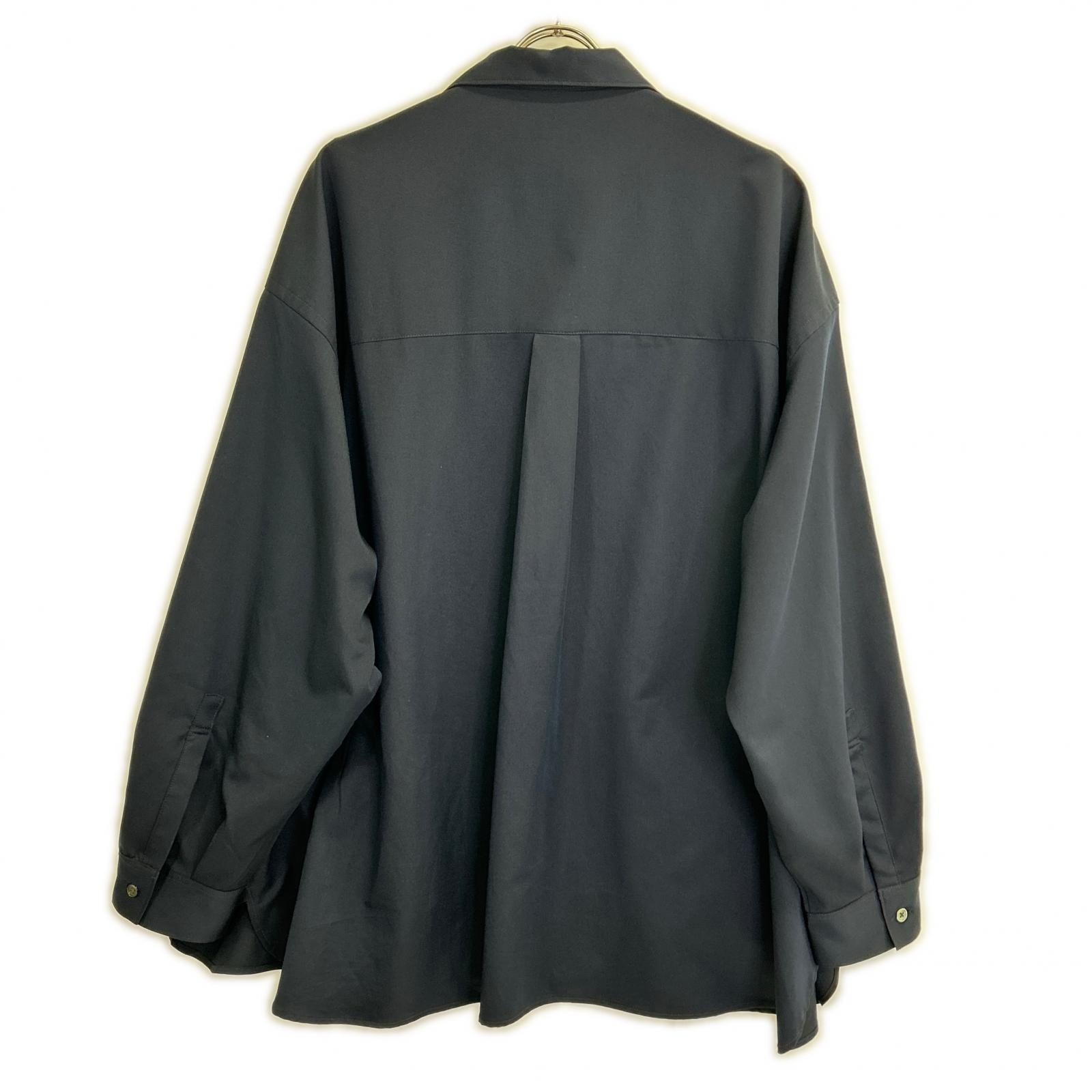 FSW-23-SH-109 Navy Micro Typewriter Corporate Regular Collar Shirt Long Sleeve Shirt Tops M Men's