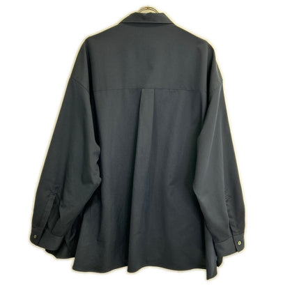FSW-23-SH-109 Navy Micro Typewriter Corporate Regular Collar Shirt Long Sleeve Shirt Tops M Men's