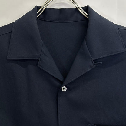 FSW-23-SH-109 Navy Micro Typewriter Corporate Regular Collar Shirt Long Sleeve Shirt Tops M Men's