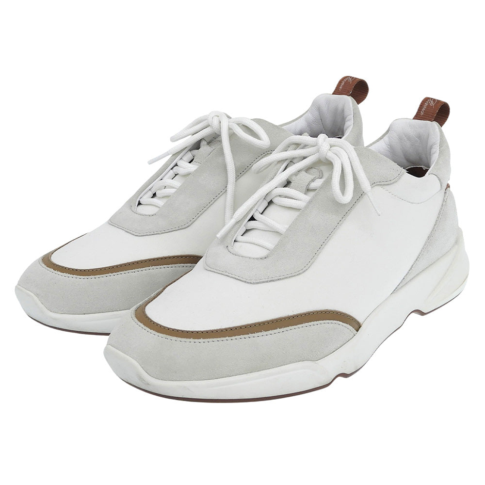 Loro Piana ロロピアーナ Modular Walk モジュラー ウォーク スニーカー レザー×スエード シューズ メンズ ホワイト 40 シューズ