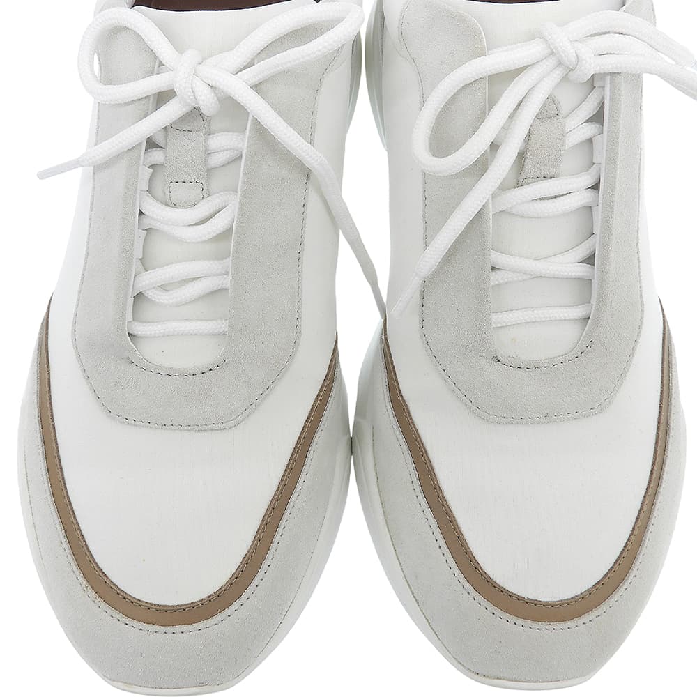 Loro Piana ロロピアーナ Modular Walk モジュラー ウォーク スニーカー レザー×スエード シューズ メンズ ホワイト 40 シューズ