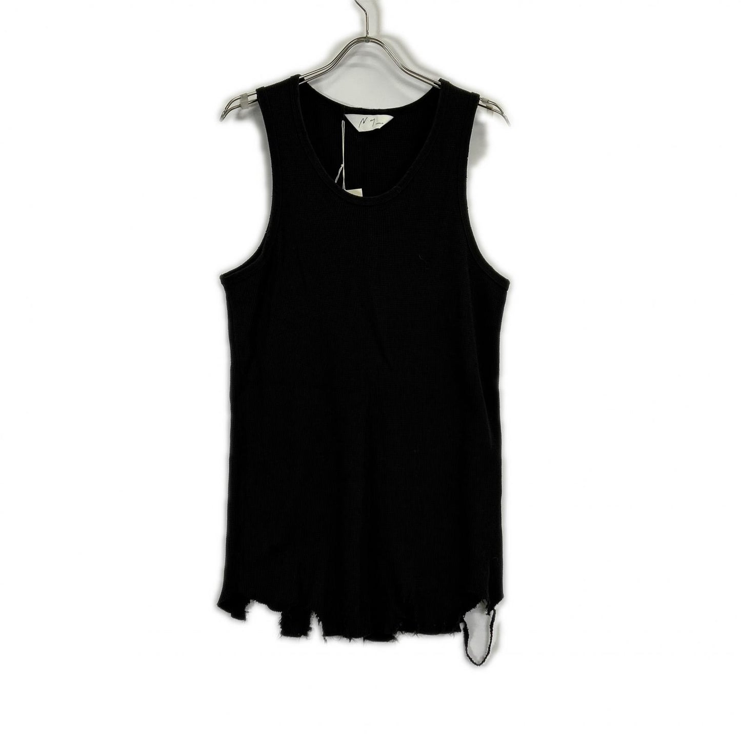 ANCELLM アンセルム 26SS ANC-STD-CT04 ブラック DAMAGE WAFFLE TANK トップス