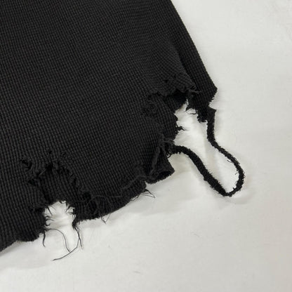 ANCELLM アンセルム 26SS ANC-STD-CT04 ブラック DAMAGE WAFFLE TANK トップス