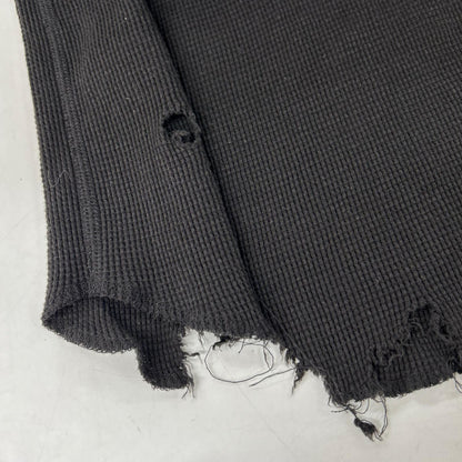 ANCELLM アンセルム 26SS ANC-STD-CT04 ブラック DAMAGE WAFFLE TANK トップス