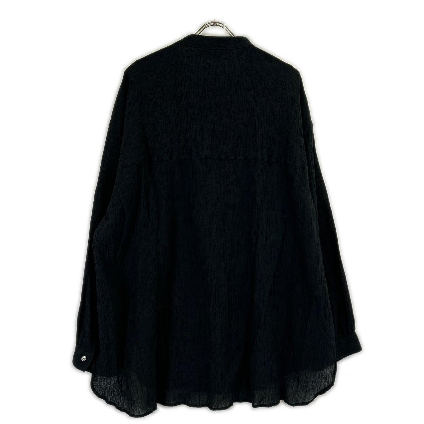 26SS ANC-SH94 ﾌﾞﾗｯｸ CREPE HALF ZIP SHIRT トップス 2 メンズ