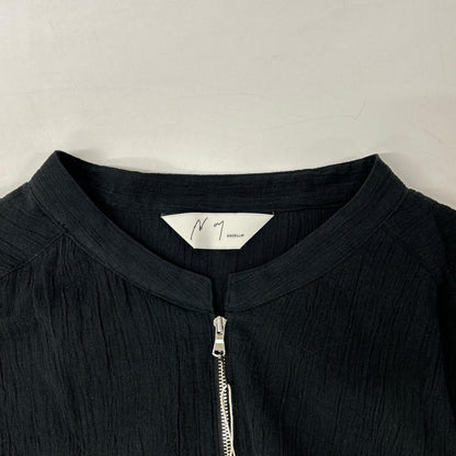 26SS ANC-SH94 ﾌﾞﾗｯｸ CREPE HALF ZIP SHIRT トップス 2 メンズ