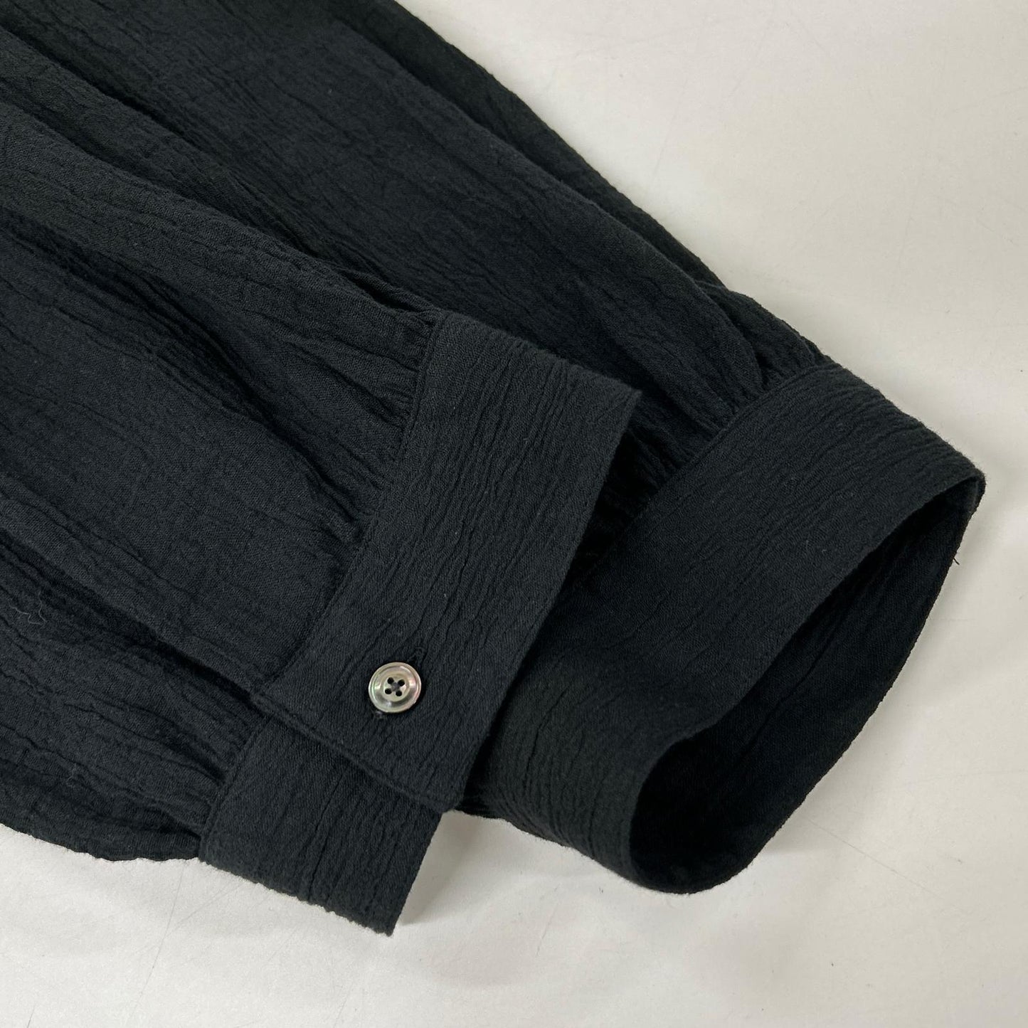 26SS ANC-SH94 ﾌﾞﾗｯｸ CREPE HALF ZIP SHIRT トップス 2 メンズ