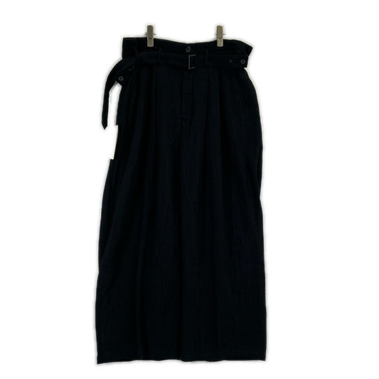 26SS ANC-PT122 ﾌﾞﾗｯｸ BELTED CREPE TUCK SLACKS ボトムス 2 メンズ