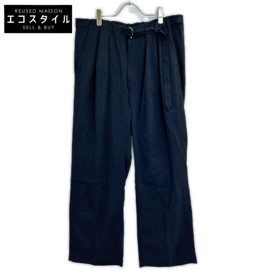 26SS ANC-PT106 Black Viscose Belt-less Trousers Bottoms 2 Men's