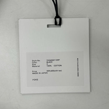 26SS YK26SS01189P ﾌﾞﾗｯｸ 3pleated Wide Leg Denim Trousers ボトムス 3 メンズ