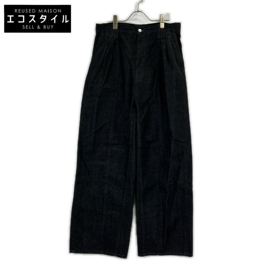 26SS YK26SS01189P ﾌﾞﾗｯｸ 3pleated Wide Leg Denim Trousers ボトムス 3 メンズ