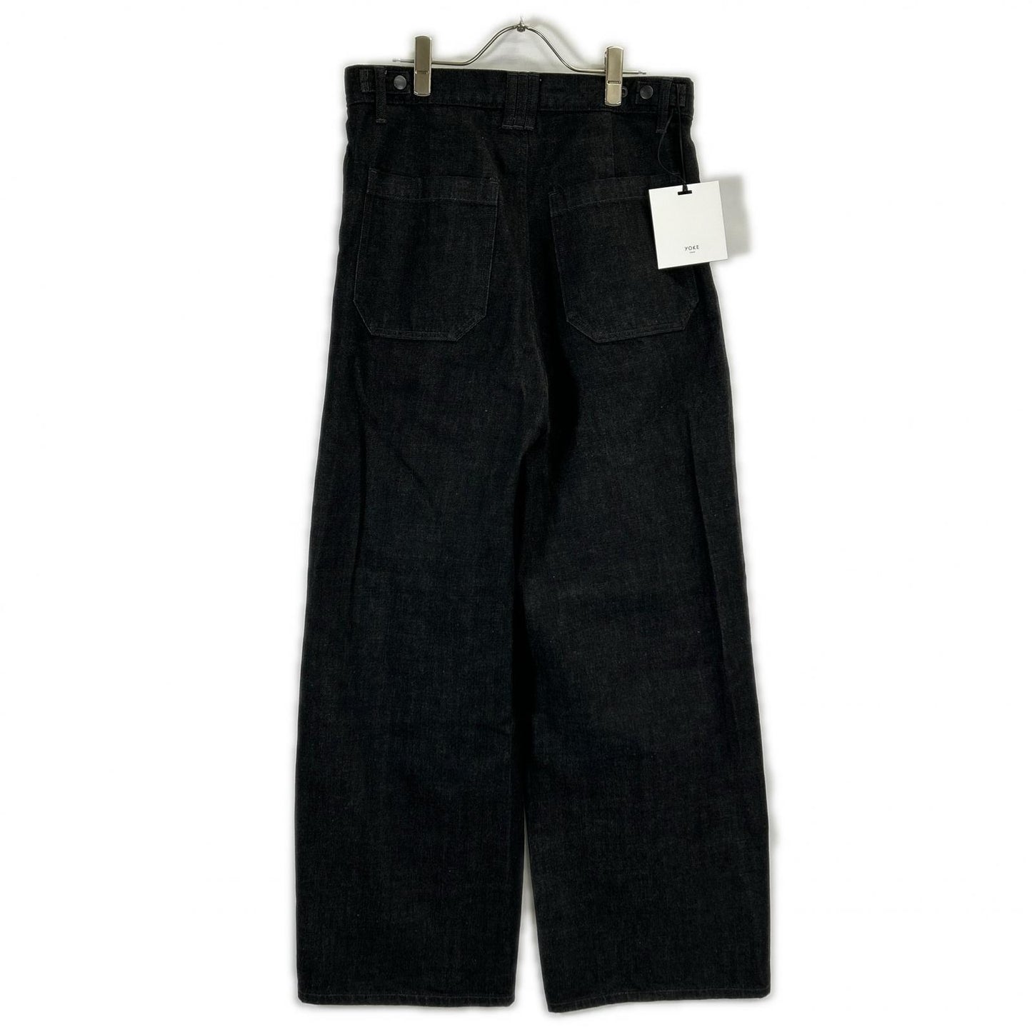 26SS YK26SS01189P ﾌﾞﾗｯｸ 3pleated Wide Leg Denim Trousers ボトムス 3 メンズ