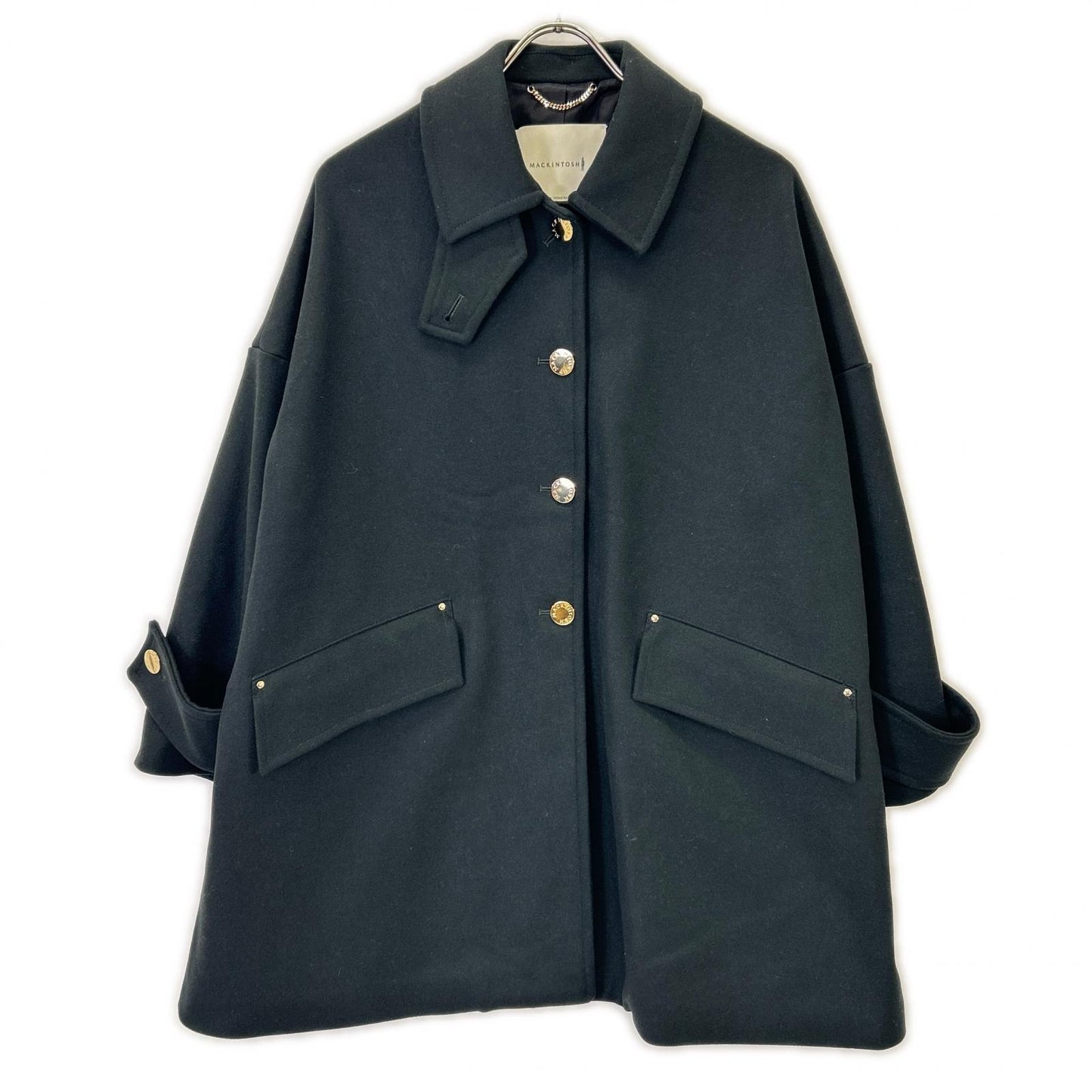MACKINTOSH 麦金托什 L222MO1007FEX2K 海军蓝 羊毛 金色纽扣 HUNBIE 立领大衣 大衣