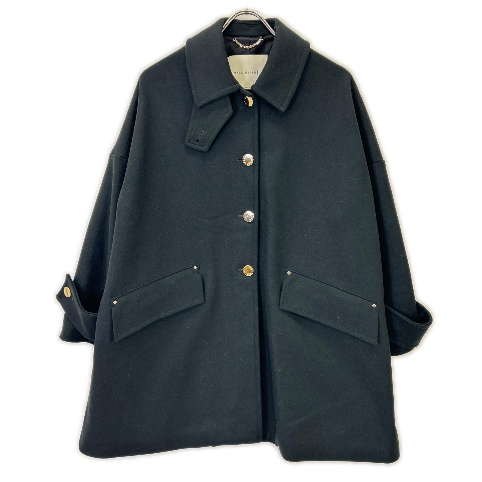 MACKINTOSH 麦金托什 L222MO1007FEX2K 海军蓝 羊毛 金色纽扣 HUNBIE 立领大衣 大衣