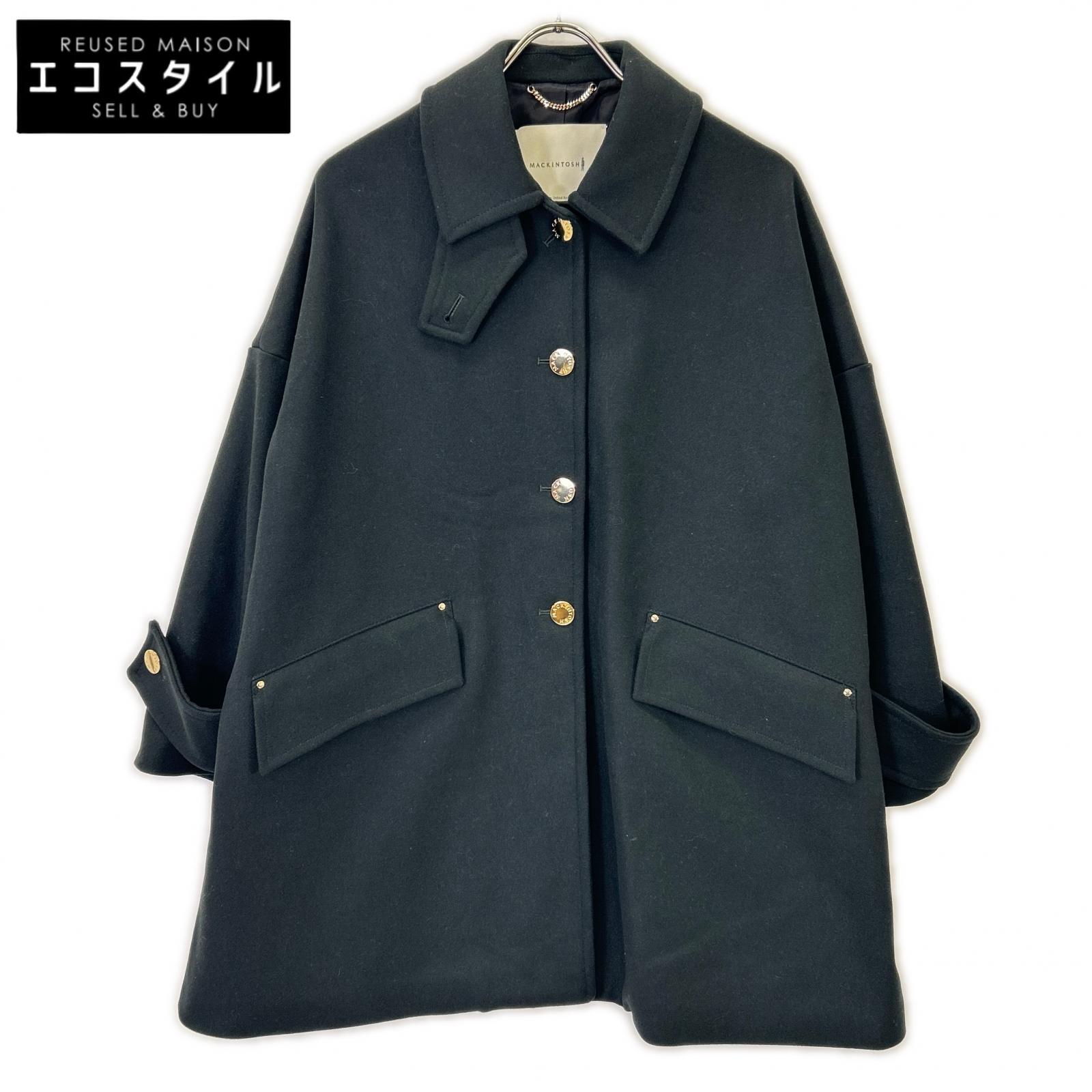 MACKINTOSH 麦金托什 L222MO1007FEX2K 海军蓝 羊毛 金色纽扣 HUNBIE 立领大衣 大衣