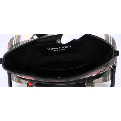 Maison Margiela 马吉拉 美品 国内正品 S56WG0081 5AC 微型小羊皮格纹压碎处理 2WAY链条单肩包 手提包