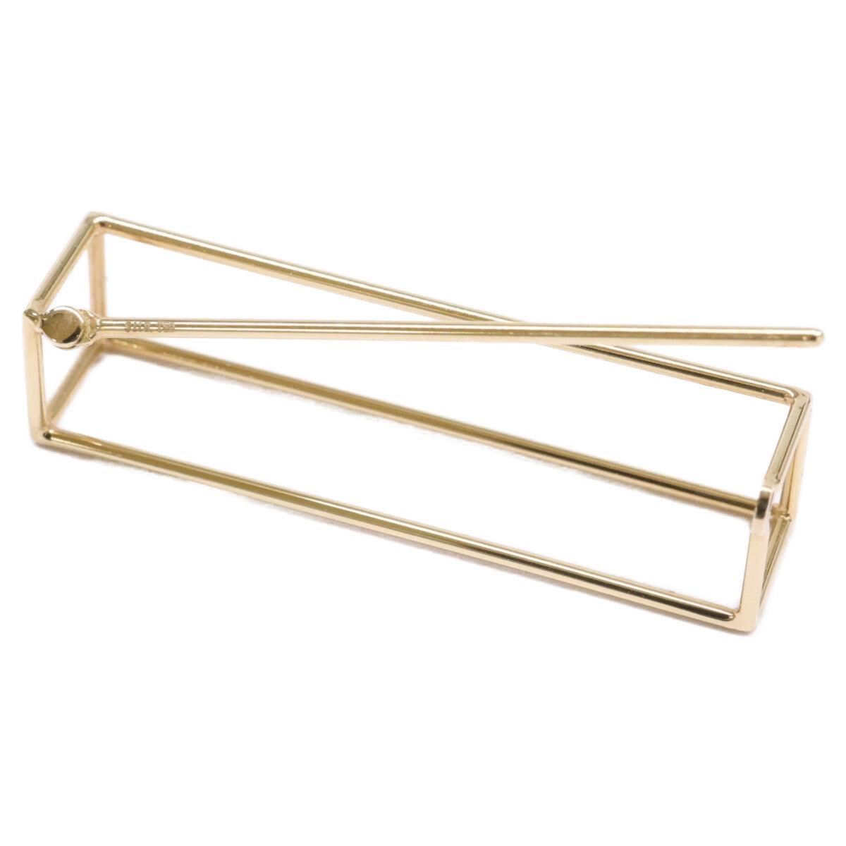 SHIHARA シハラ 美品 750YG Rectangle Pierce 30/レクタングルピアス30 ピアス