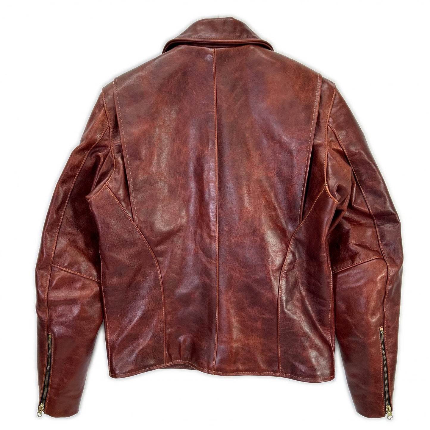 VANSON バンソン ブラウン 9Dオクタゴン シングルライダースジャケット ジャケット