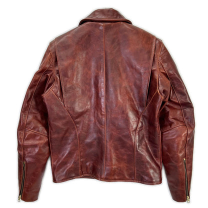 VANSON バンソン ブラウン 9Dオクタゴン シングルライダースジャケット ジャケット
