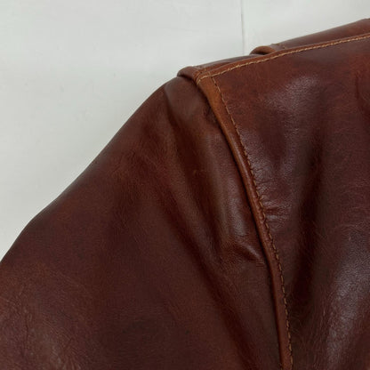 VANSON バンソン ブラウン 9Dオクタゴン シングルライダースジャケット ジャケット