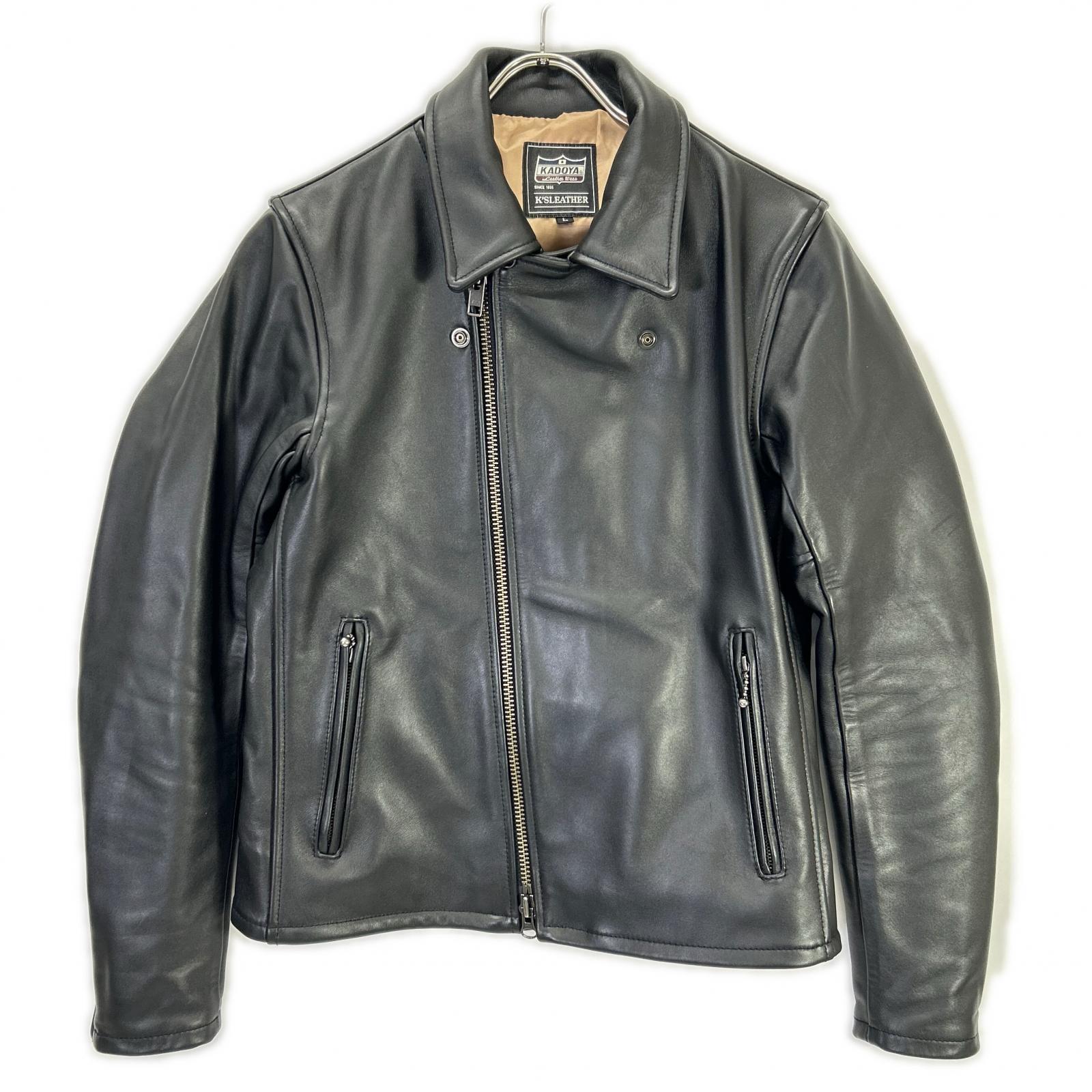 KADOYA カドヤ 【K's LEATHER】ブラック カウハイド ダブルライダースジャケット ジャケット
