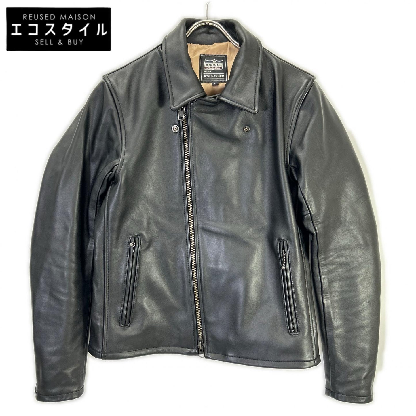 KADOYA カドヤ 【K's LEATHER】ブラック カウハイド ダブルライダースジャケット ジャケット