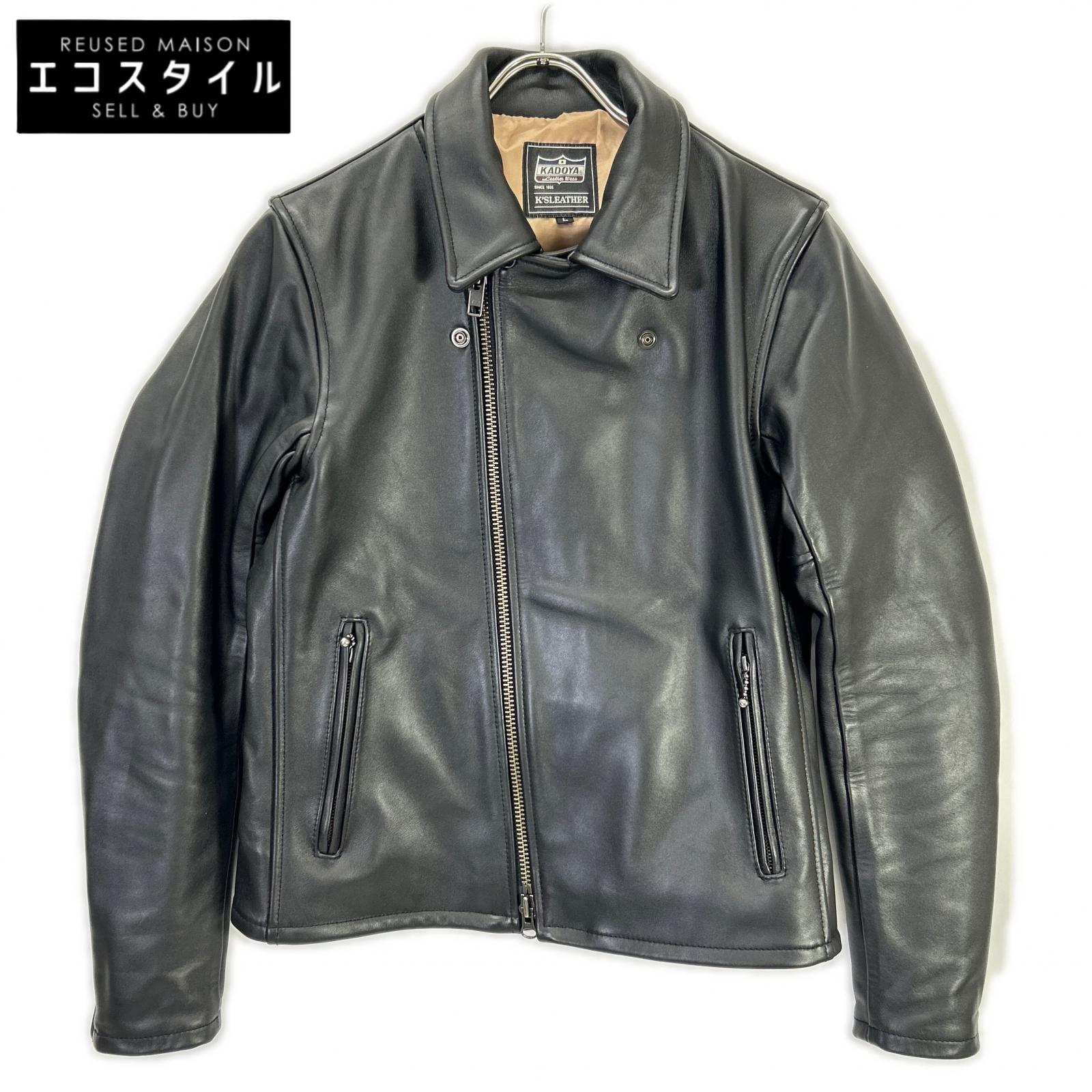 KADOYA カドヤ 【K's LEATHER】ブラック カウハイド ダブルライダースジャケット ジャケット