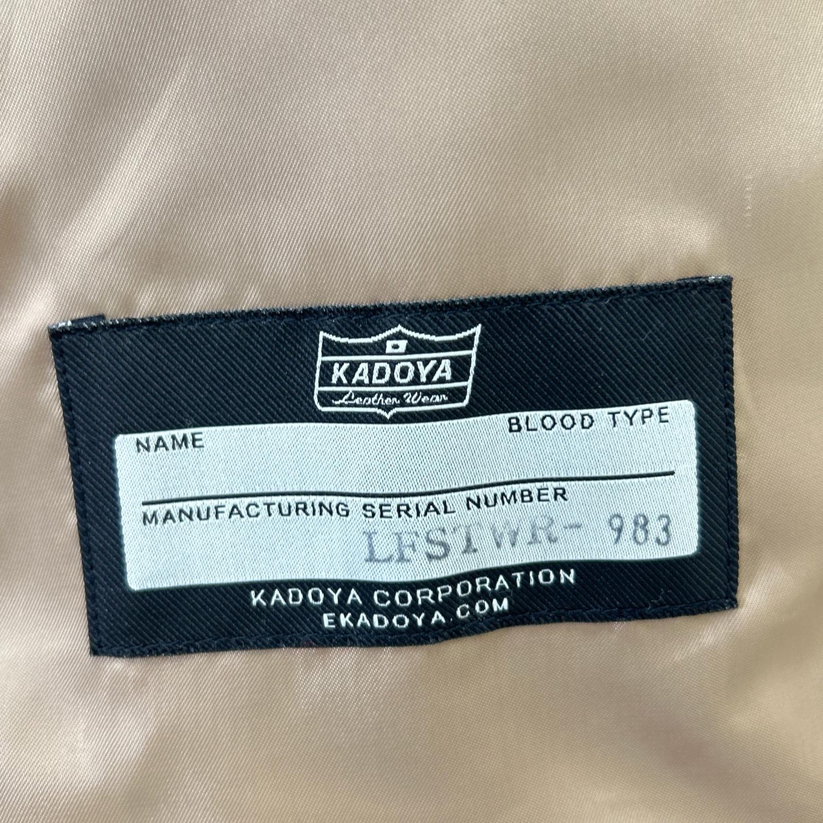 KADOYA カドヤ 【K's LEATHER】ブラック カウハイド ダブルライダースジャケット ジャケット