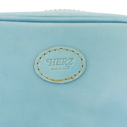 HERZ ヘルツ 美品 レザー セカンドバッグ・ストラップ付きM クラッチバッグ レディース セルリアンブルー S-11 25年夏限定カラー セカンドバッグ クラッチバッグ