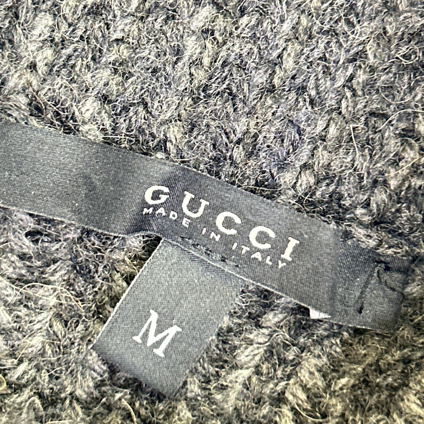 GUCCI グッチ 249086 グレー キャメル100 タートルネックノースリーブニット ベスト