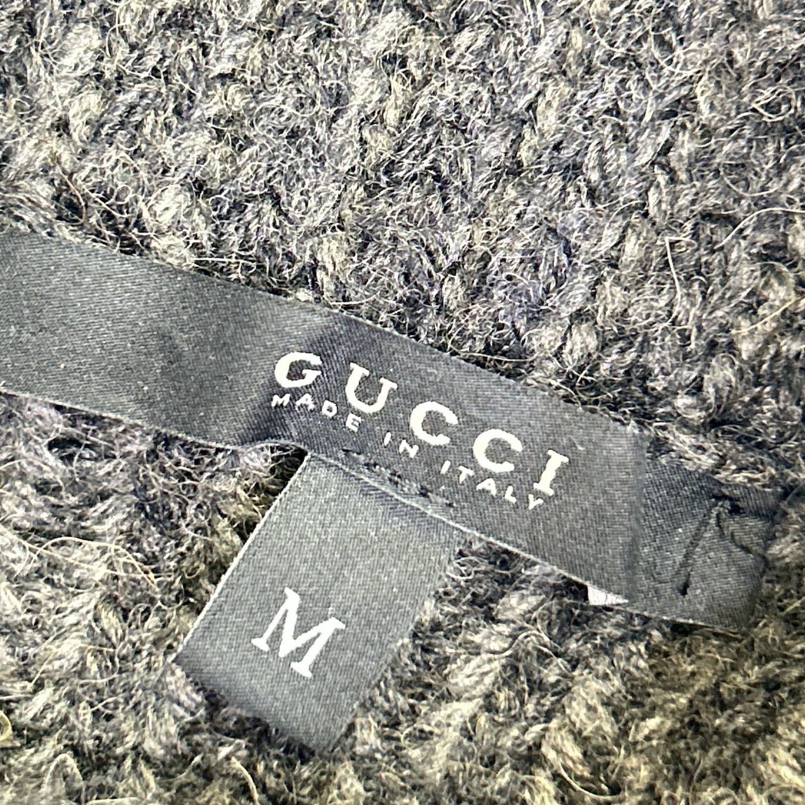 GUCCI グッチ 249086 グレー キャメル100 タートルネックノースリーブニット ベスト