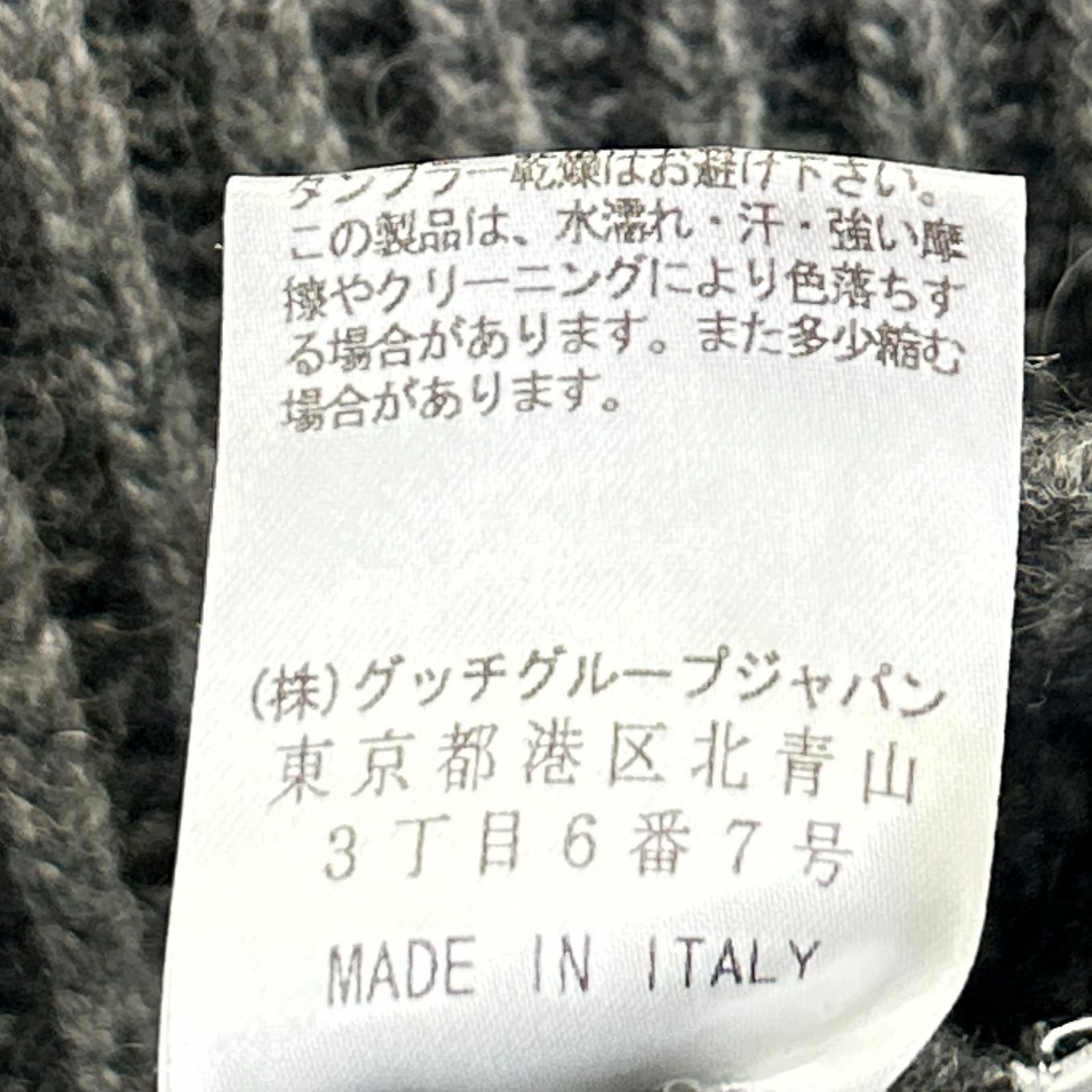 GUCCI グッチ 249086 グレー キャメル100 タートルネックノースリーブニット ベスト