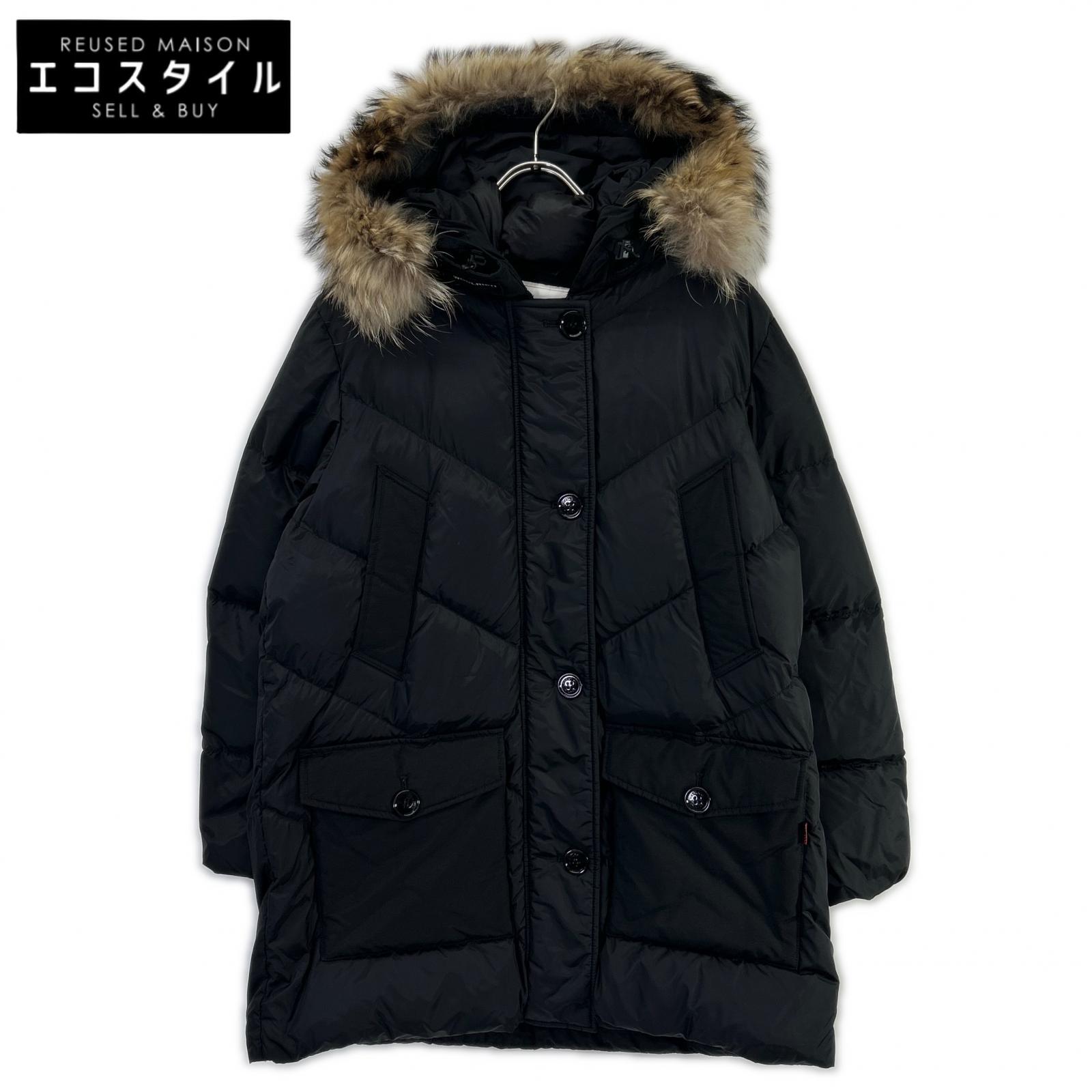 WOOLRICH ウールリッチ WWCPS2789 ブラック ナイロン ラクーンファー ダウンジャケット ジャケット