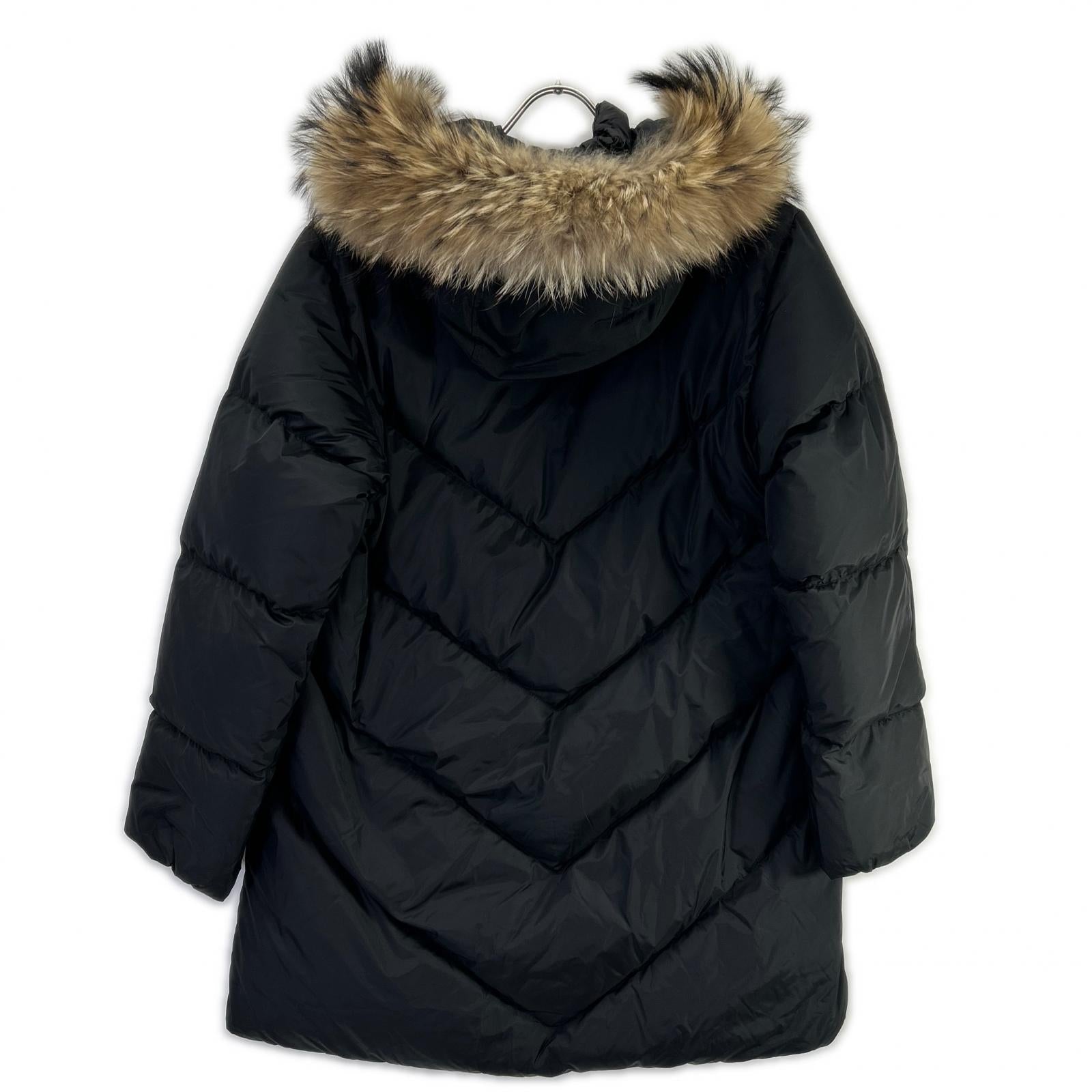 WOOLRICH ウールリッチ WWCPS2789 ブラック ナイロン ラクーンファー ダウンジャケット ジャケット