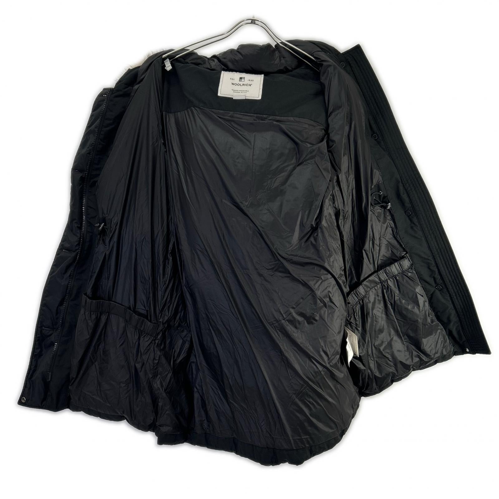 WOOLRICH ウールリッチ WWCPS2789 ブラック ナイロン ラクーンファー ダウンジャケット ジャケット