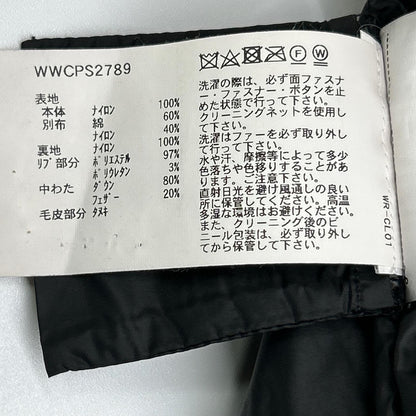 WOOLRICH ウールリッチ WWCPS2789 ブラック ナイロン ラクーンファー ダウンジャケット ジャケット