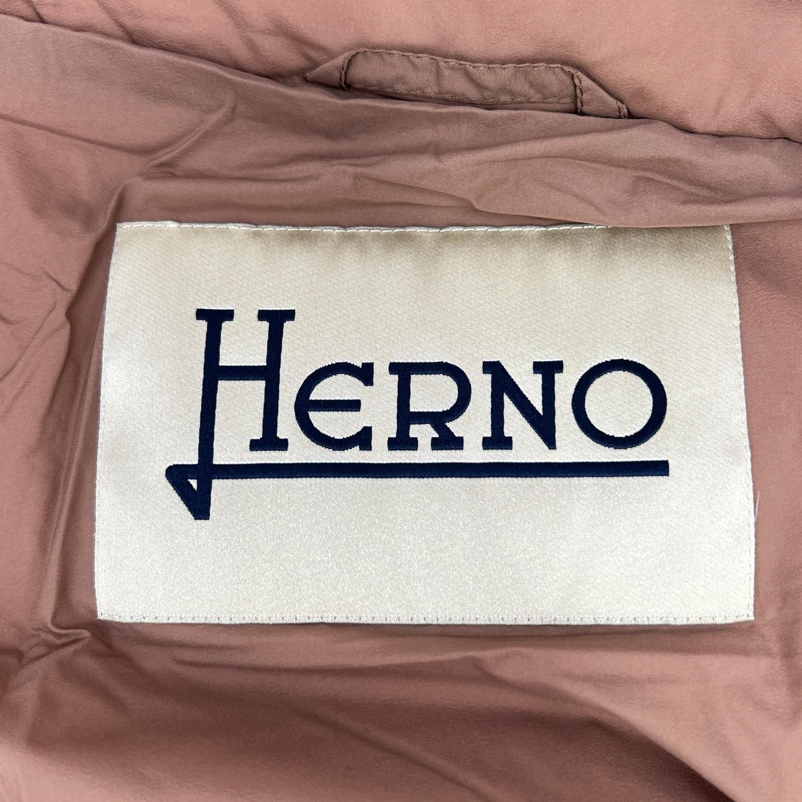 HERNO ヘルノ MP000129D-70064 ブラウン ニット×ナイロン切り替え ダウンジャケット ジャケット