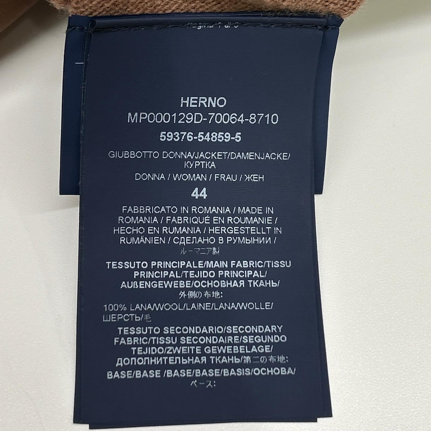 HERNO ヘルノ MP000129D-70064 ブラウン ニット×ナイロン切り替え ダウンジャケット ジャケット