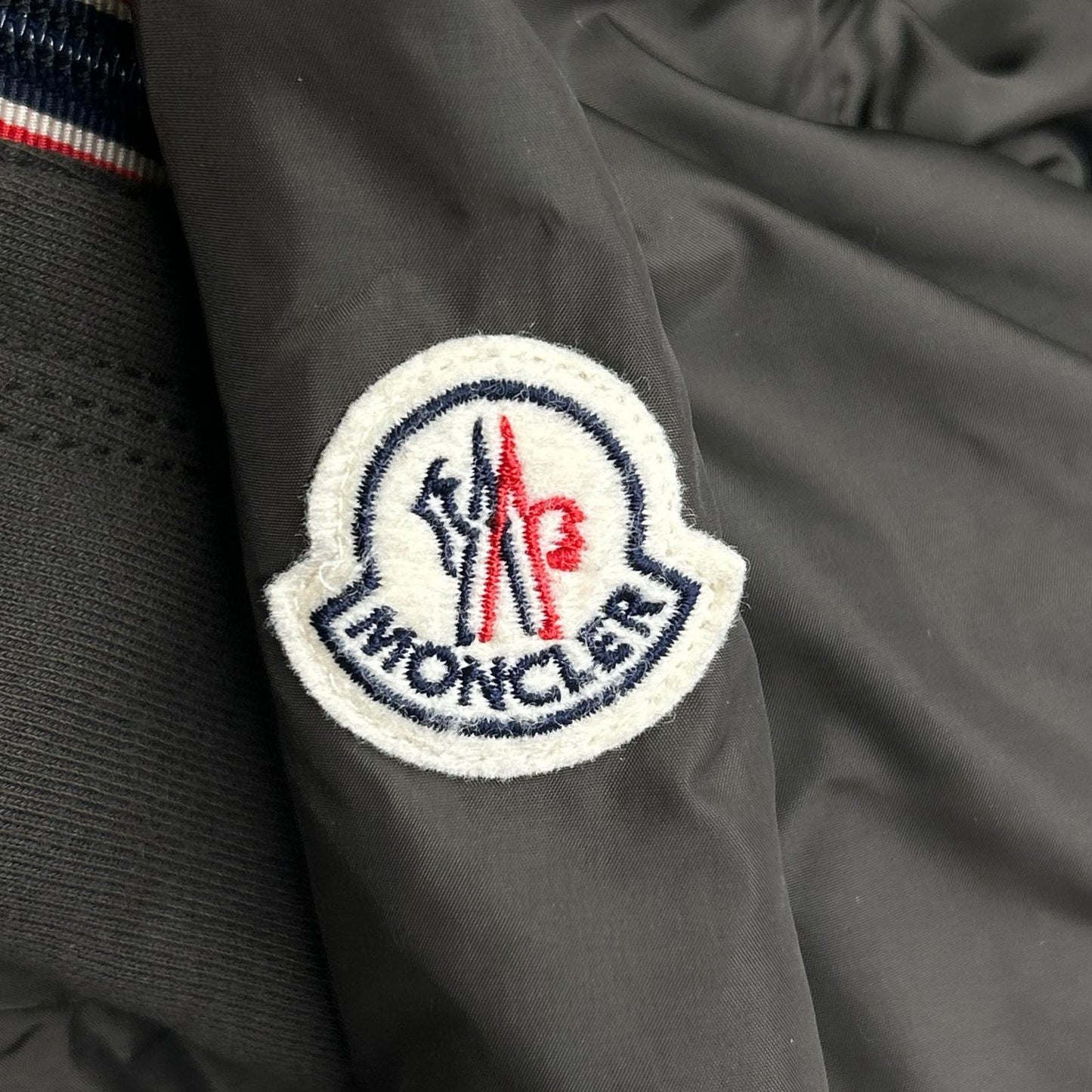 MONCLER モンクレール カーキ MAGLIA CARDIGAN ナイロン切り替え フーデッド ジップアップパーカ ジャケット